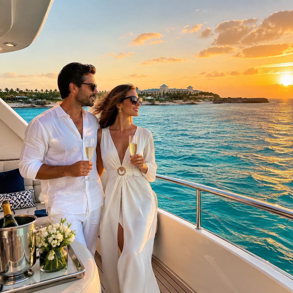 Experiencia VIP en yate al atardecer
